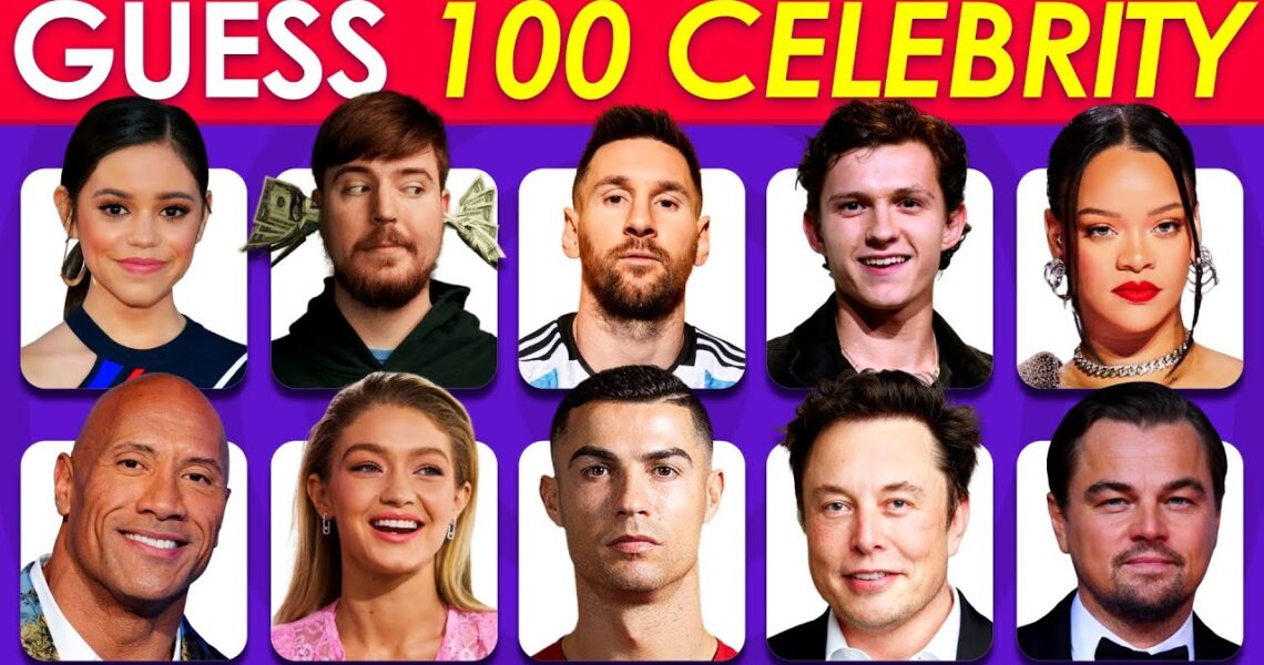 Guess the Celebrity in 3 Seconds | 100 Most Famous People in the World