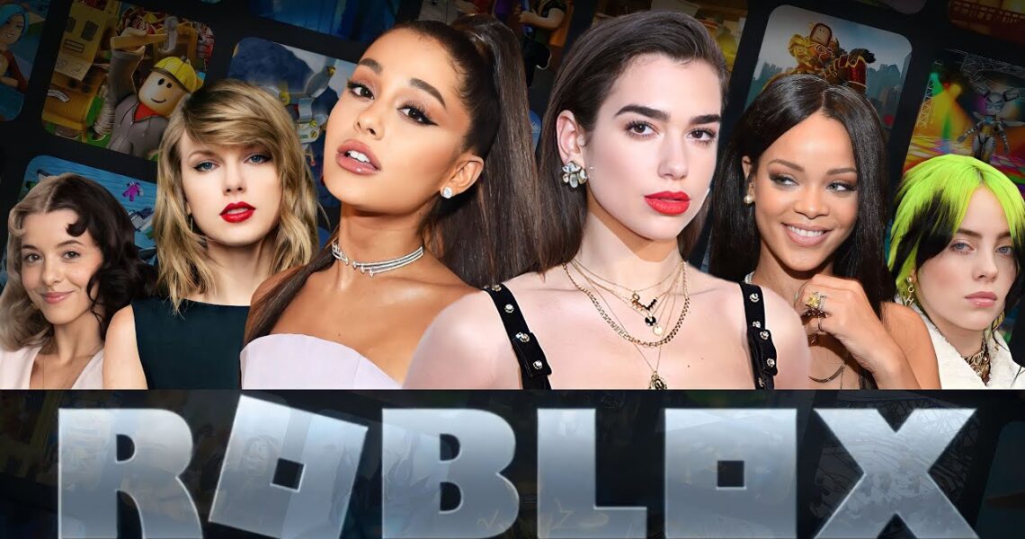 Celebrities play ROBLOX
