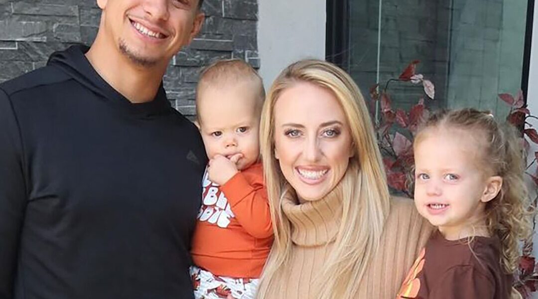 Brittany Mahomes Appears Makeup-Free With Kids Sterling and Bronze