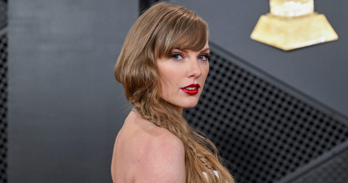 Taylor Swift Used a Fan at the 2024 Grammys to Cover Her Mouth & Avoid Cameras