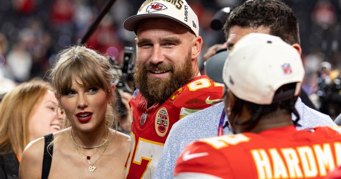 Taylor Swift Wore So Many Tributes to Travis Kelce at the Super Bowl 2024 — See Photos