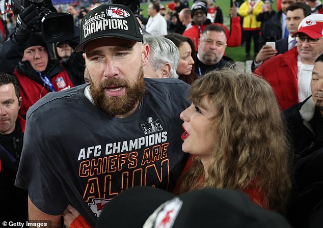 Taylor Swift fans forced Travis Kelce to move out of his home for ‘safety reasons’, brother Jason reveals… before a crazed member of the public knocked on his window the first day he moved into new $6million mansion