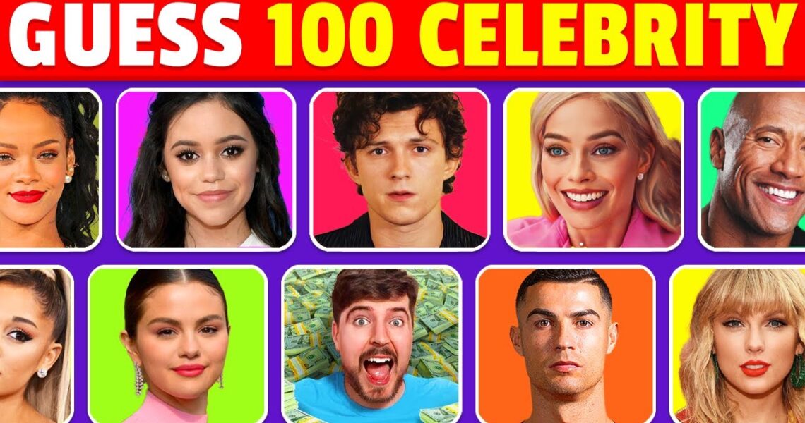 Guess the CELEBRITY in 3 Seconds | 100 Most Famous People in 2023