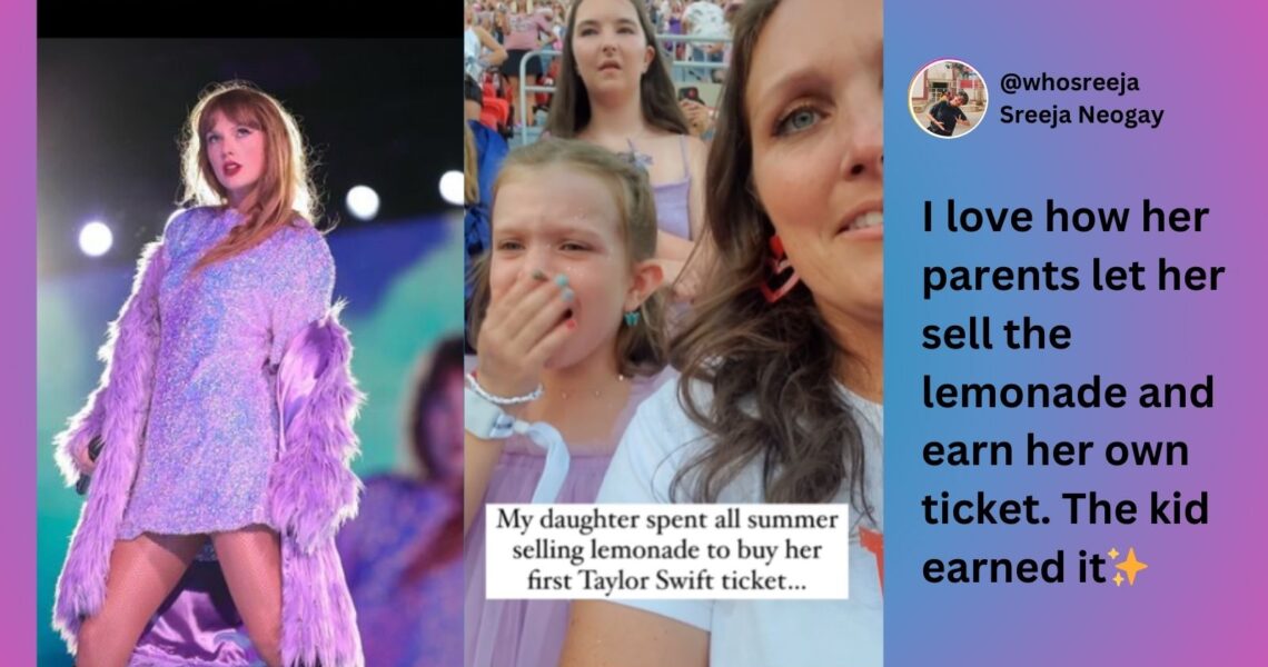 Little girl sells lemonade all summer to buy Taylor Swift concert tickets, her mother shares unmissable reaction | Trending News