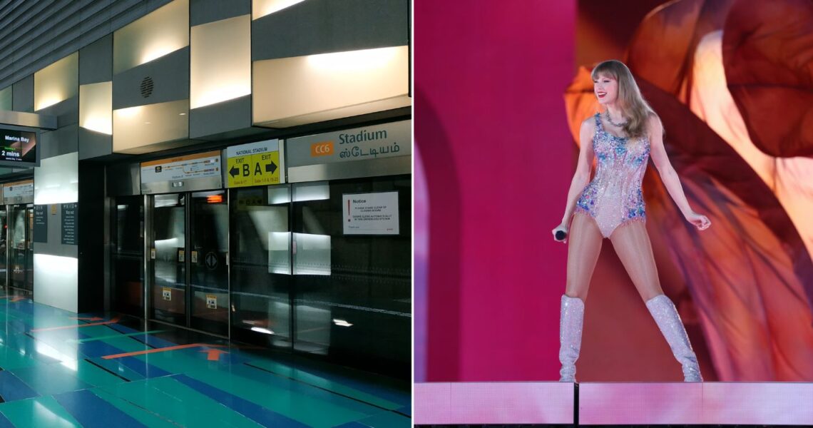 SMRT increases train frequency at Stadium MRT to accommodate crowds leaving Taylor Swift concerts
