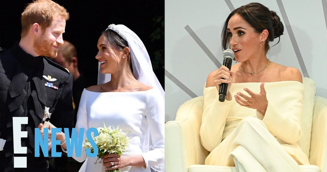 Meghan Markle STUNS in Wedding Gown-Inspired Look Alongside Prince Harry | E! News