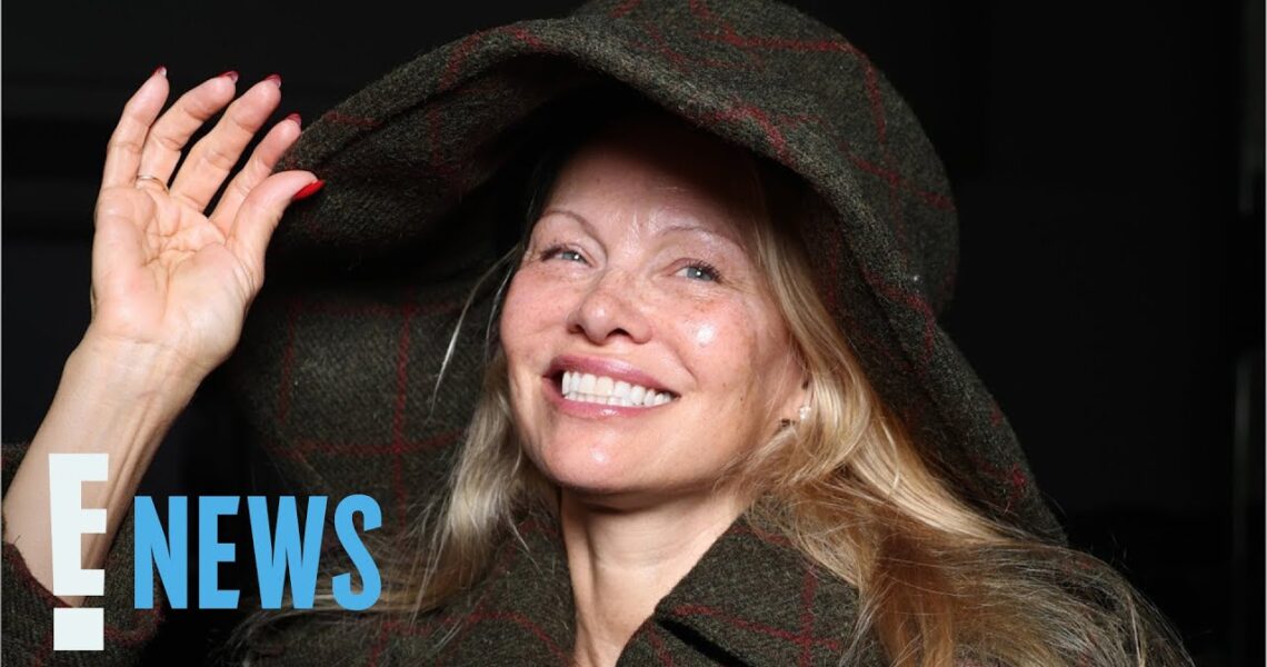 Celebs LOVE Pamela Anderson’s Makeup-Free Paris Fashion Week Look | E! News