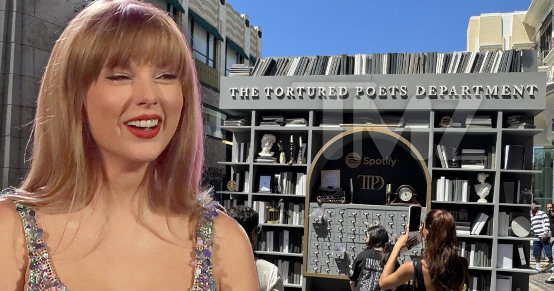 Taylor Swift’s Fans Form Long Lines For ‘Poets’ Pop-Up Ahead of New Album