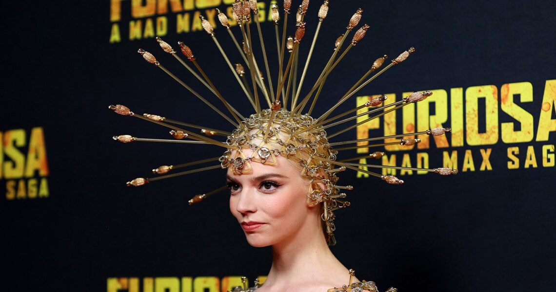 Anya Taylor-Joy Wears Sheer Dress Covered in Spikes to ‘Furiosa’ Premiere