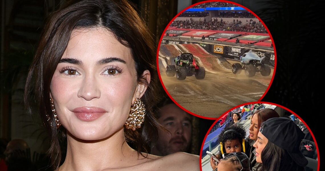 Kylie Jenner & Aire Enjoy Sweet Mommy-Son Date to Monster Truck Rally