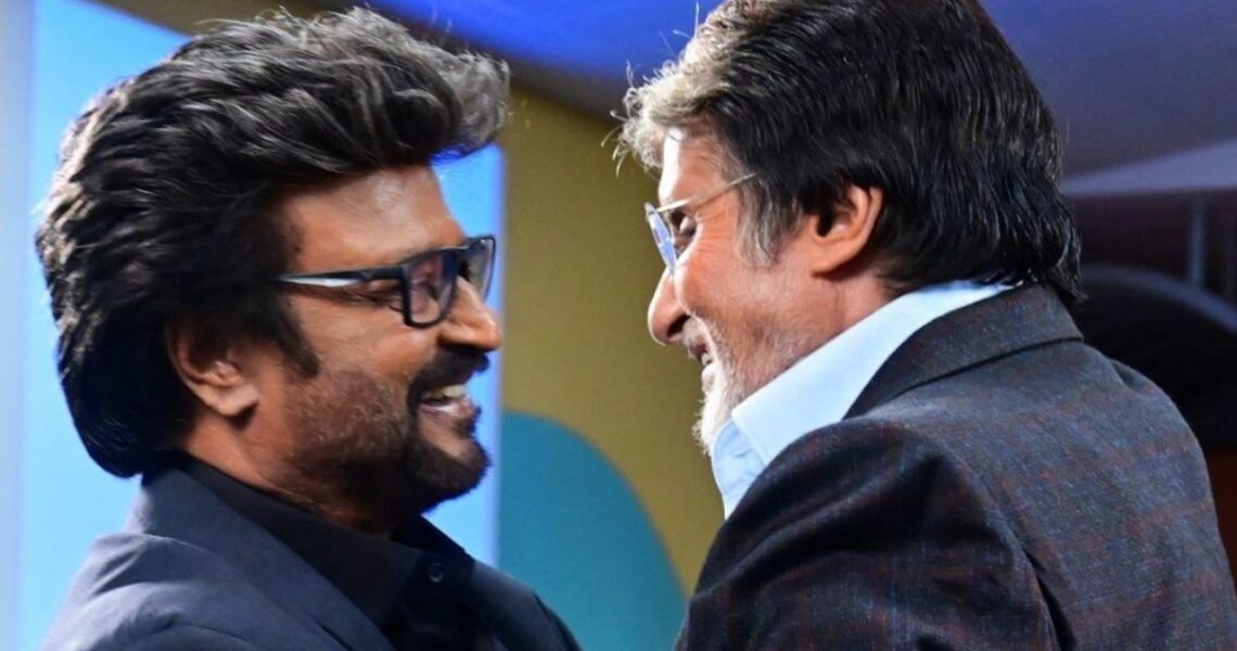 PIC: Amitabh Bachchan greets Rajinikanth with warm hug; fans say, ‘Two sides of same coin,’ ‘legends’