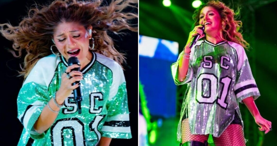 Sunidhi Chauhan reacts as fan throws water bottle at her during live concert; ‘Show ruk jaega’