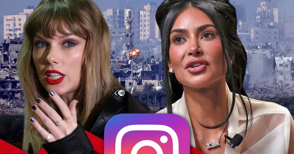 Taylor Swift & Kim Kardashian Being Blocked En Masse Over Viral Gaza Trend