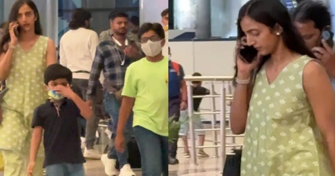 VIDEO: While Jr NTR continues to shoot for War 2 in Mumbai, wife Pranathi and kids return to Hyderabad