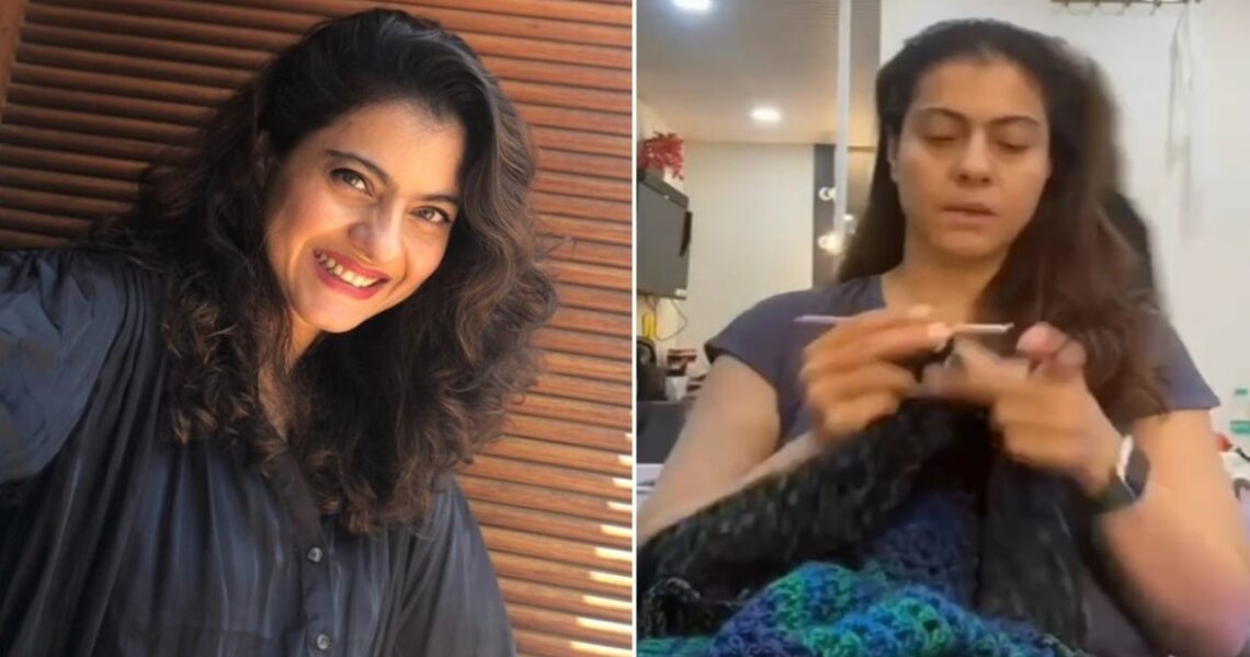 WATCH: Kajol crocheting while getting hair and makeup done makes her an ‘iconic queen’; fans react
