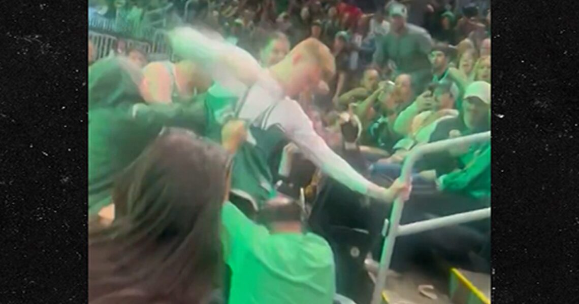 Boston Celtics Fans Get Into Brawl At NBA Finals Watch Party