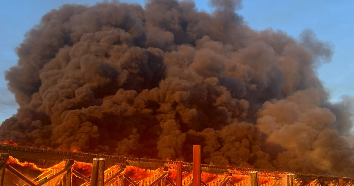 Massive Fire Destroys Canadian Bridge, Stunning Photos Show
