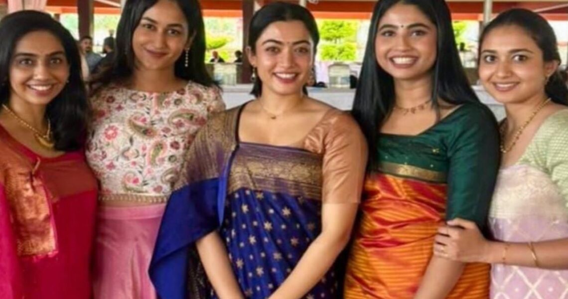 PHOTO: Rashmika Mandanna continues to show her love for traditional fits in royal blue Coorgi saree