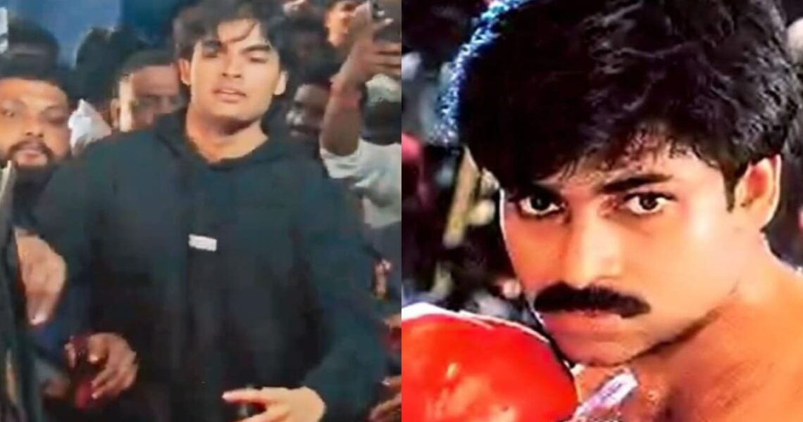 Pawan Kalyan’s fans go berserk as his son Akira Nandan gets clicked at the theaters for Thammudu’s re-release