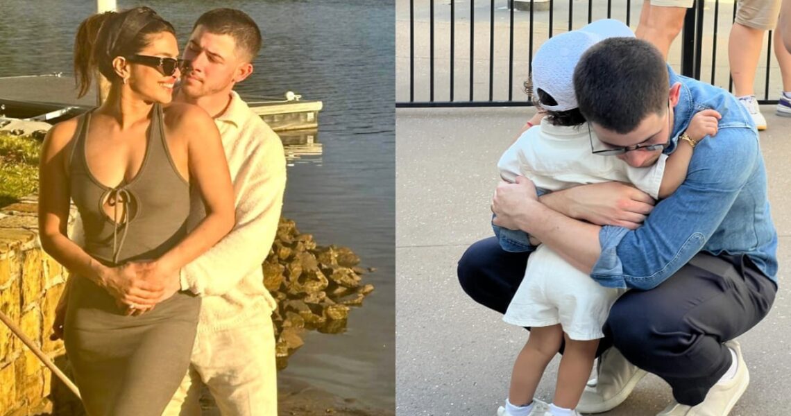 Priyanka Chopra-Nick Jonas are inseparable as they pose together; Malti gets sweetest hug from dad in latest PICS