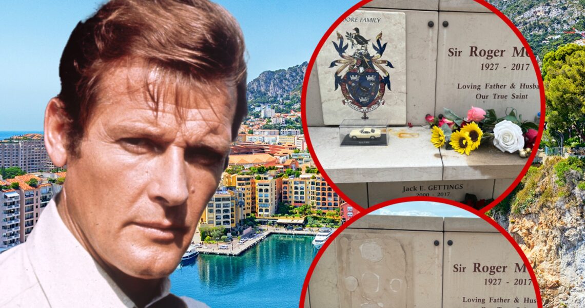 Roger Moore Grave Site Vandalized in Monaco, Shield Stolen