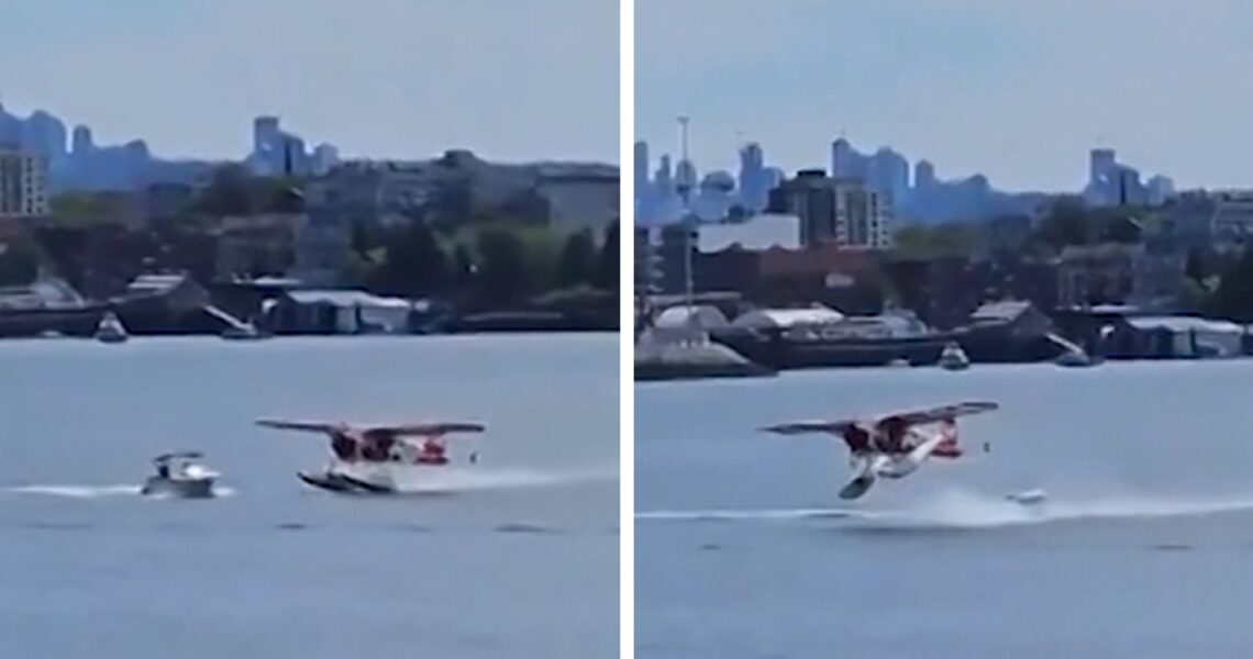 Vancouver Seaplane Crashes into Boat During Takeoff, Shocking Footage