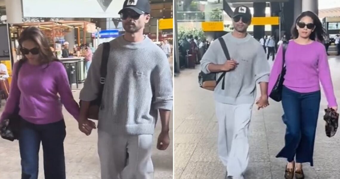 WATCH: Shahid Kapoor looks dapper in casual wear as he exits airport with wife Mira Rajput hand-in-hand