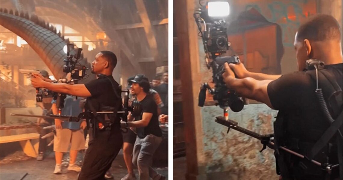 Will Smith Handles Gun, Camera at Same Time In ‘Bad Boys 4’ Behind the Scenes