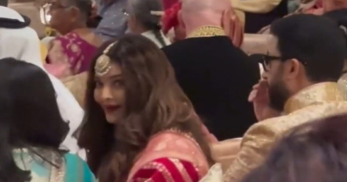 Anant Ambani-Radhika Merchant Wedding: Aishwarya Rai, Abhishek Bachchan enjoy ceremony together with daughter Aaradhya; WATCH