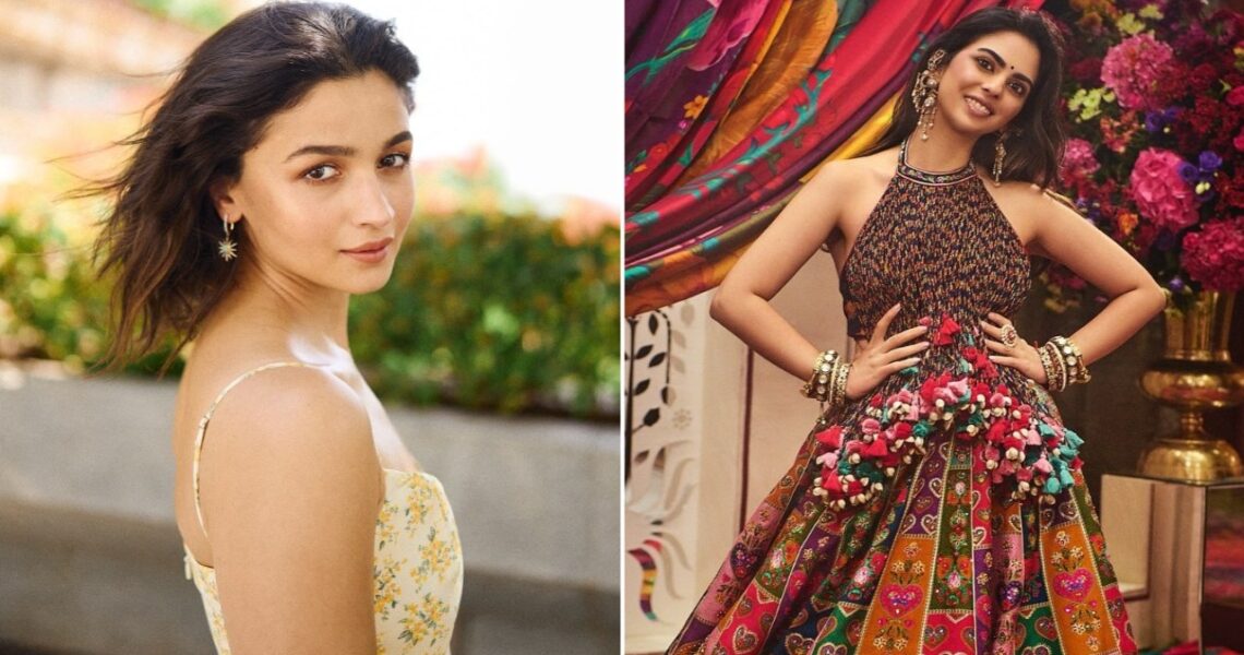 Anant Ambani-Radhika Merchant Wedding: Alia Bhatt is all hearts for Isha Ambani’s Indo-Western Haldi look