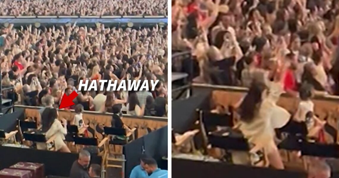 Anne Hathaway Dances Hard At Taylor Swift’s Germany ‘Eras’ Tour Stop