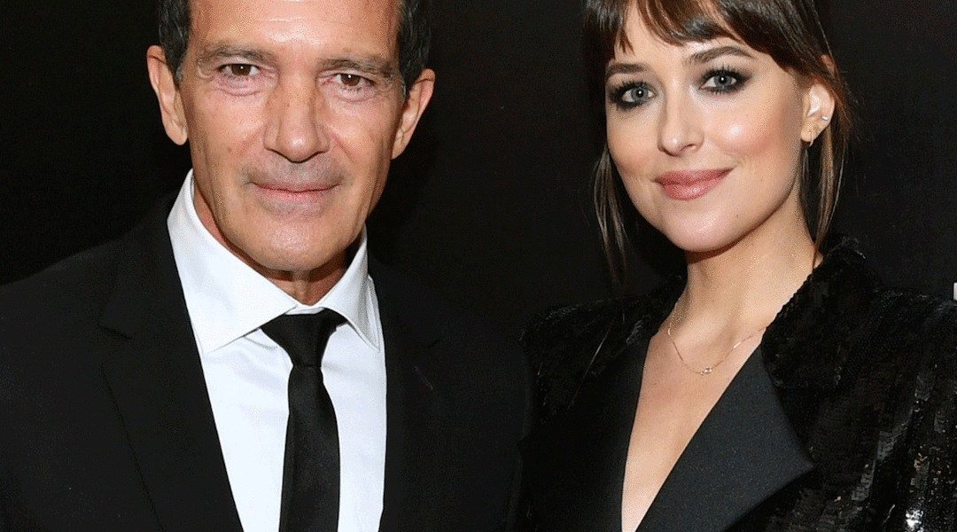 Antonio Banderas and Stepdaughter Dakota Johnson Reunite in Cute Pic