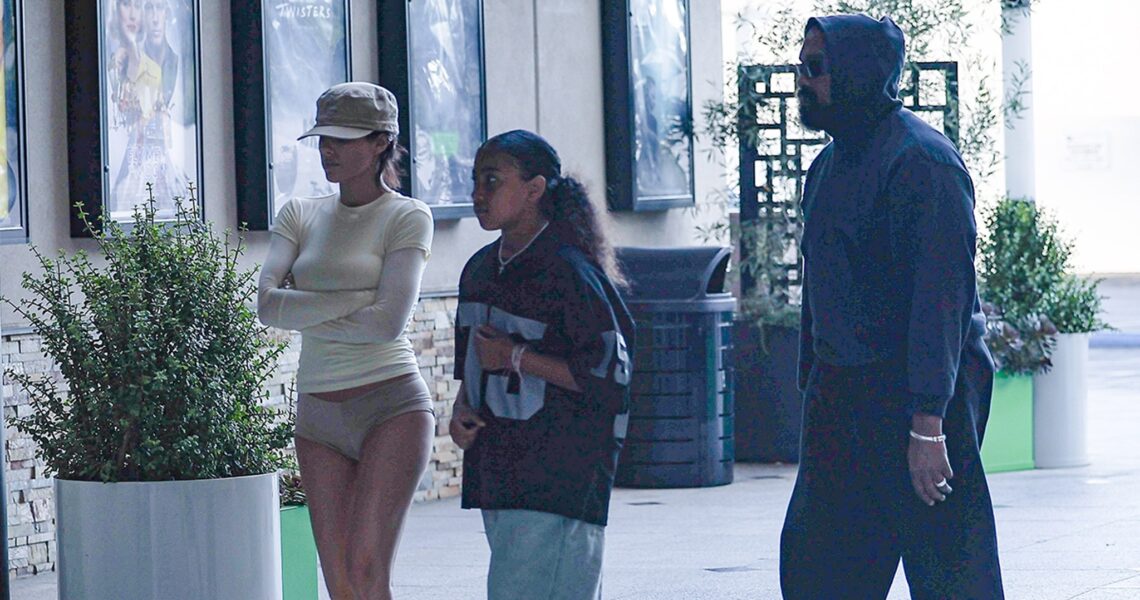 Bianca Censori Wears Tiny Shorts, Takes North West to ‘Deadpool 3’ with Kanye