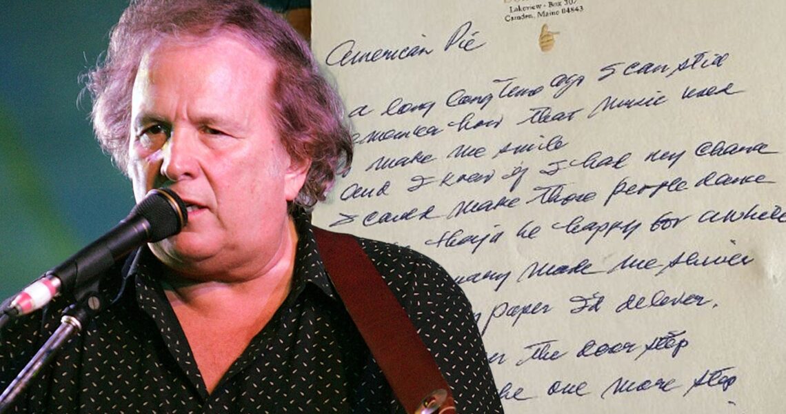 Don McLean Signed Copy of ‘American Pie’ Lyrics On Sale For $154K