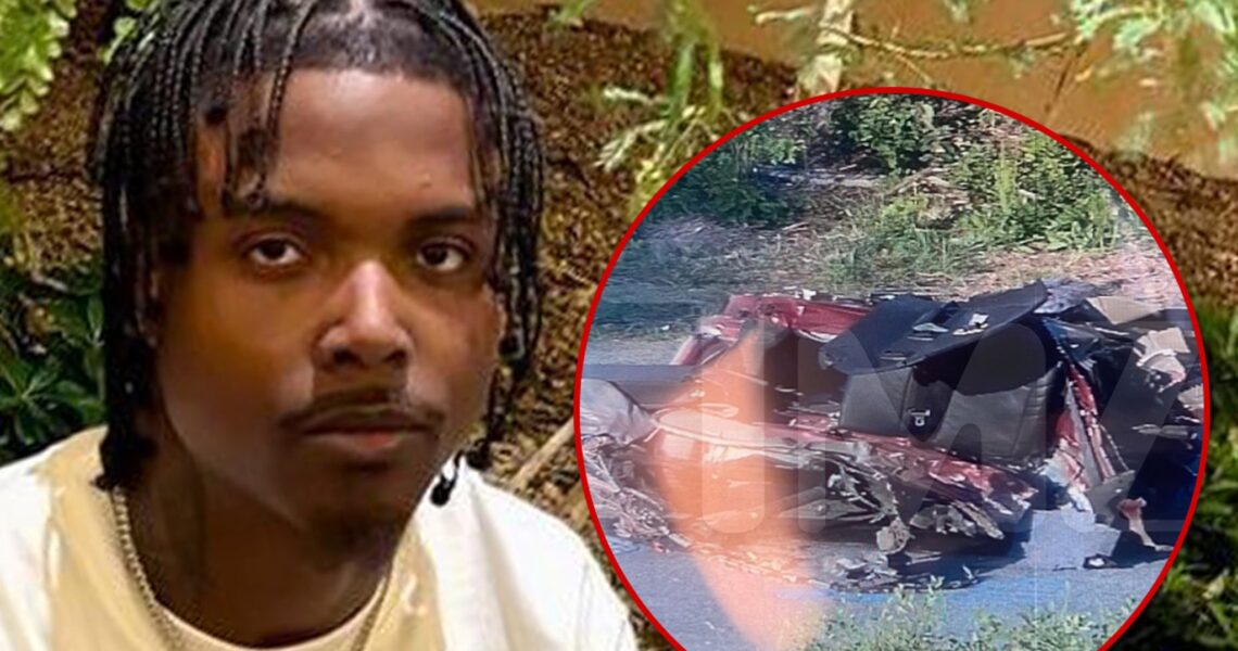 First Photos of Khyree Jackson Crash Scene, Dodge Charger Wrecked