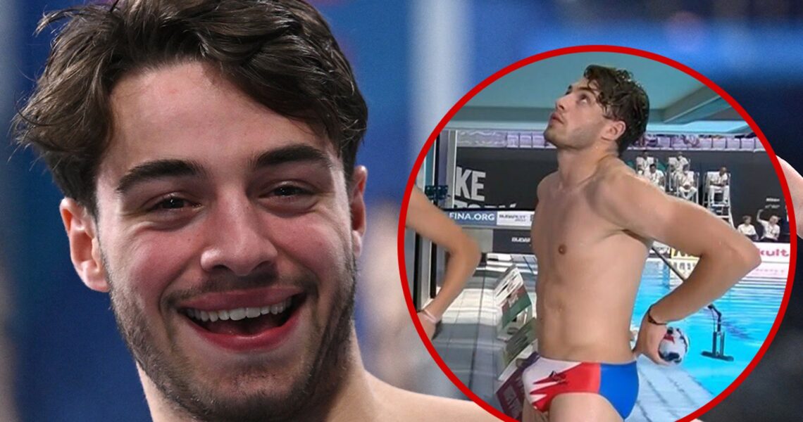 French Olympic Diver Jules Bouyer Drives Viewers Wild Over Huge Bulge in Swimsuit