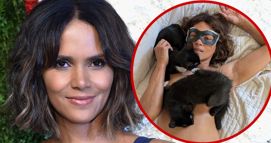 Halle Berry Poses Topless with Cats For ‘Catwoman’ 20th Anniversary