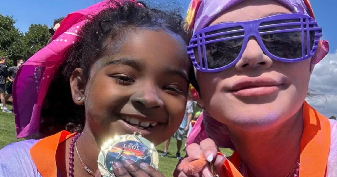 Khloe Kardashian Completes Color Run With Daughter True and Son Tatum, Mother-Daughter Flaunt Medals; See Pics