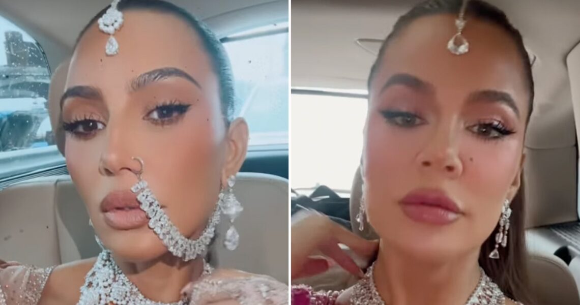 Kim, Khloe Kardashian Covered in Diamonds for Day 2 of Billionaire Wedding