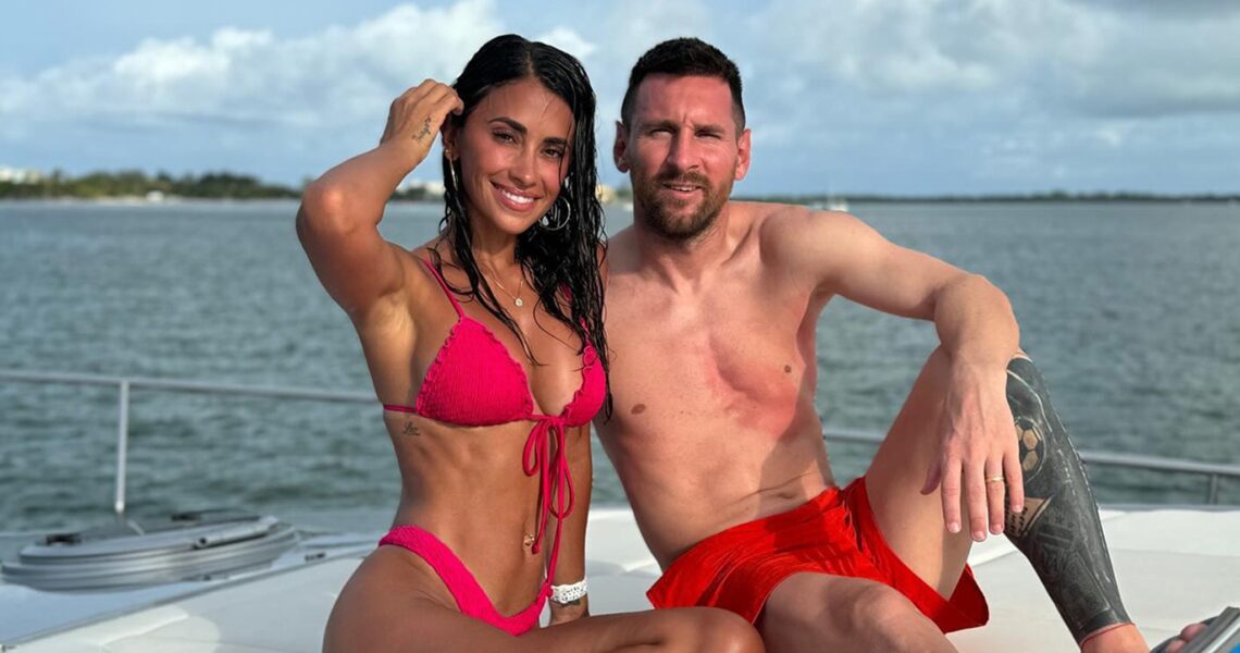 Lionel Messi Rocks Walking Boot On Boat Trip With Wife After Copa América Injury