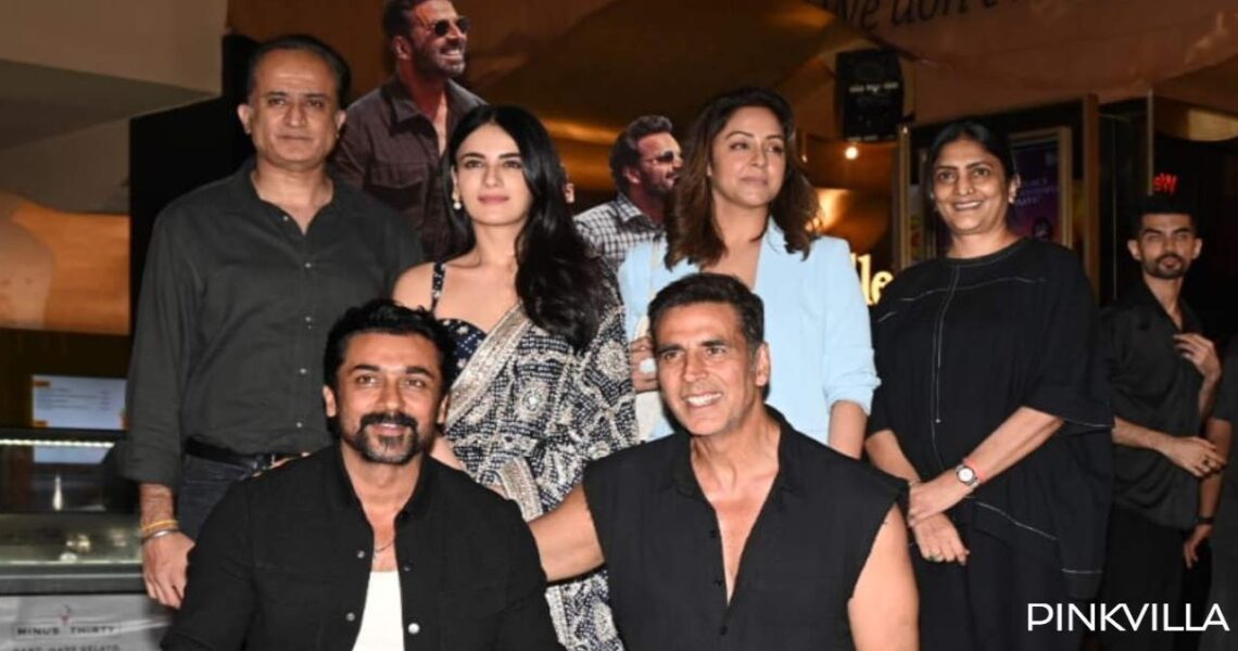 Sarfira Screening: Akshay Kumar and Radhikka Madan make heads turn as they twin in black; PICS