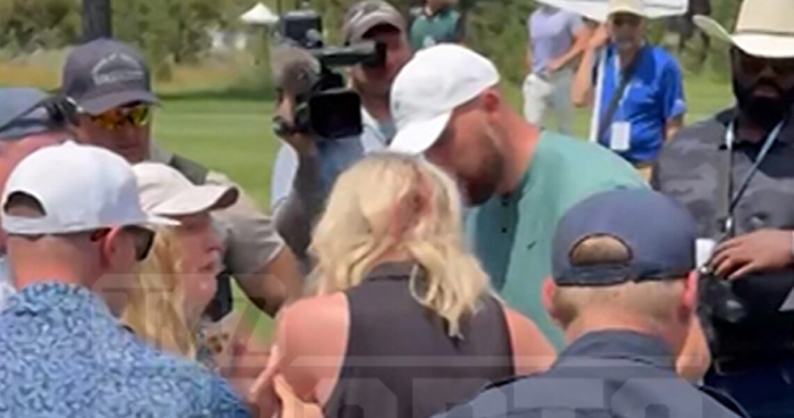 Travis Kelce Comforts Bloodied Fan After Hitting Her with Golf Ball, Video Shows