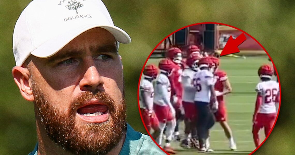 Travis Kelce Shoves Teammate During Chiefs’ Training Camp Dust-Up