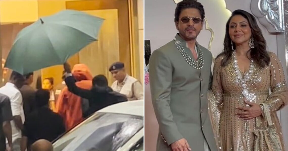 WATCH: Shah Rukh Khan waves goodbye to Mumbai after having gala time at Anant Ambani and Radhika Merchant’s Aashirwad ceremony with family