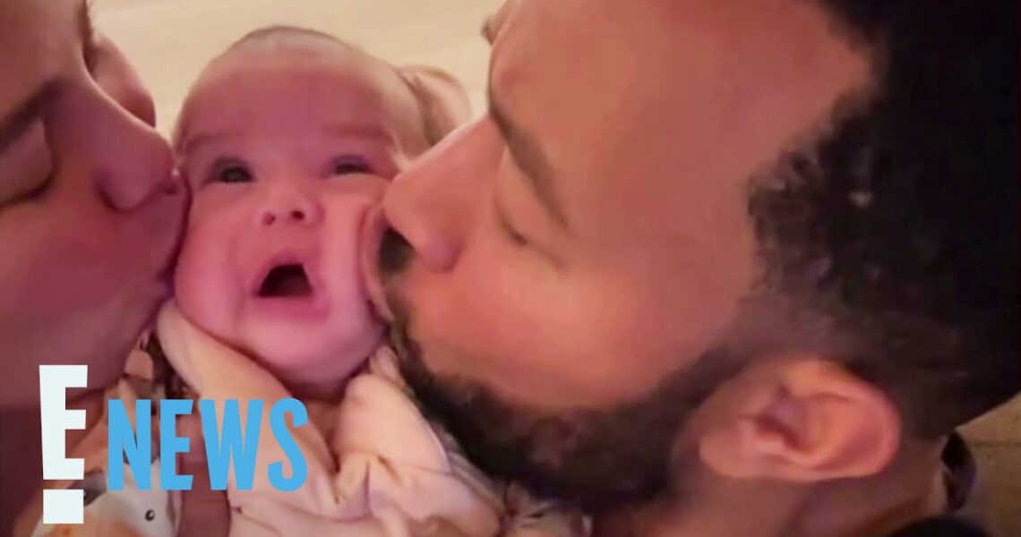 Chrissy Teigen & John Legend Make a “Kiss Sandwich” With Baby Esti | E! News