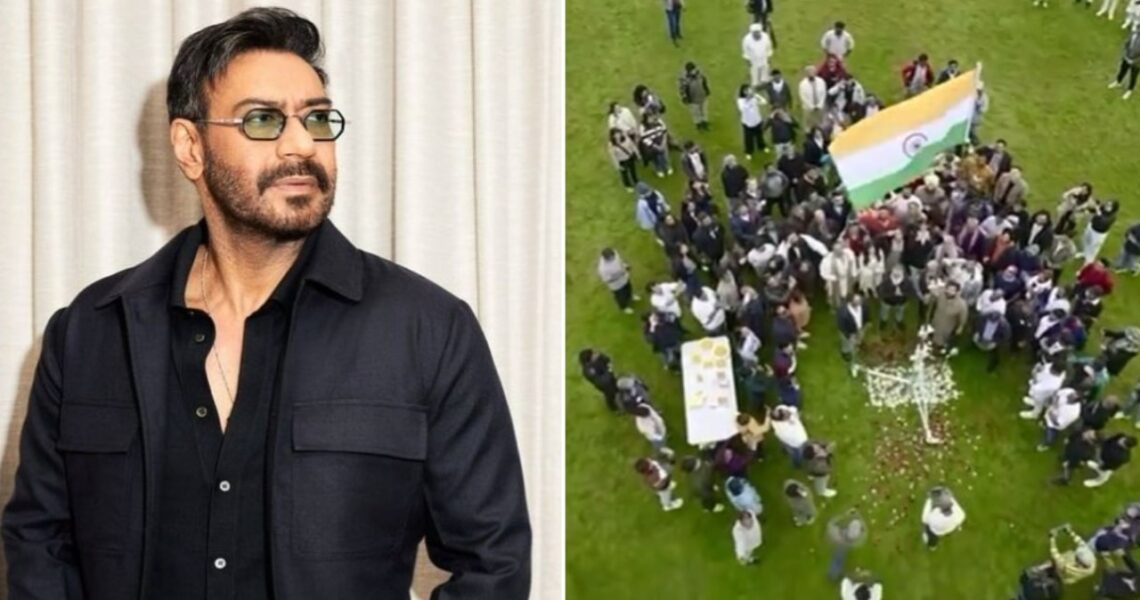 Ajay Devgn celebrates ‘India’s greatness’ and hoists tricolor with Son Of Sardaar 2 team in UK: ‘Away from home, family…’