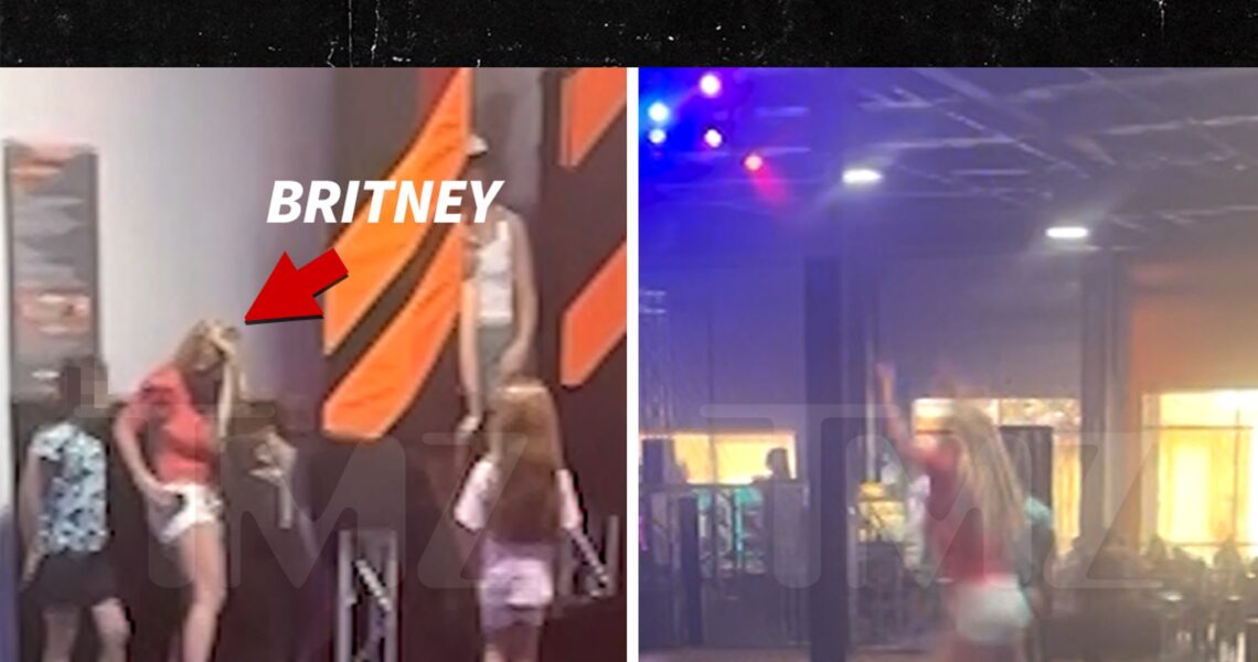 Britney Spears Goes Trampolining with Boyfriend Paul Soliz’s Kids