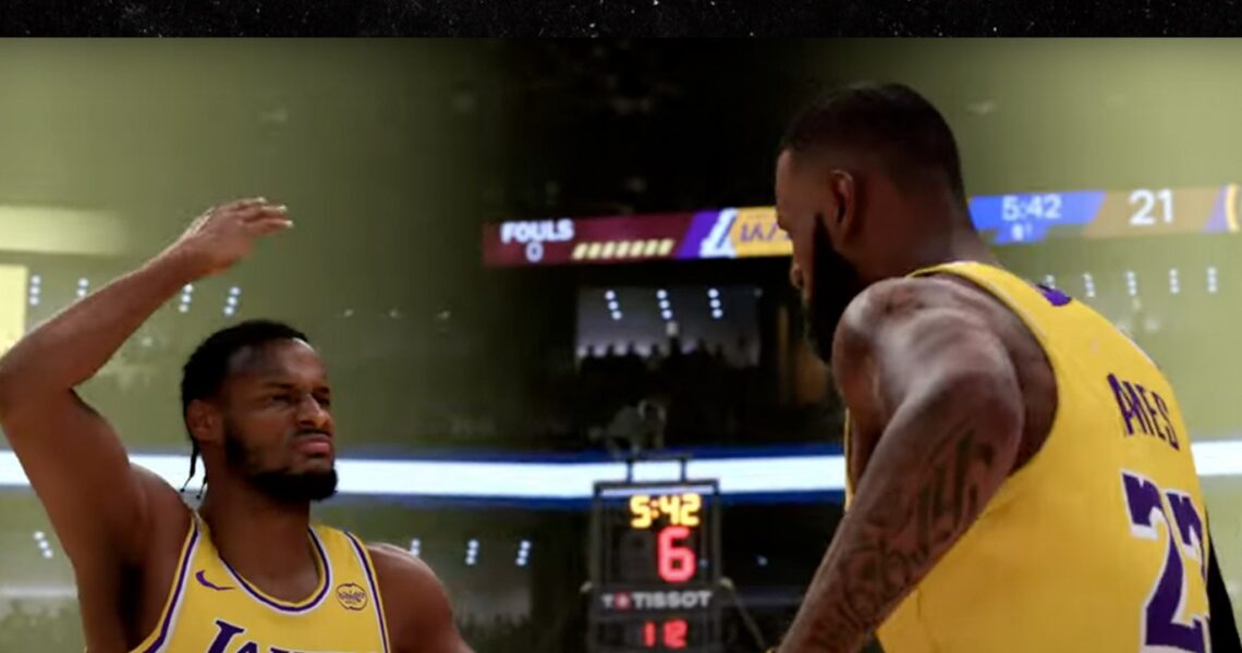 Bronny James Featured In New NBA 2K25 Trailer, Throws Alley-Oop To LeBron