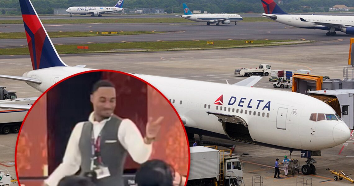 Delta Employee Gives Early Morning Flyers A Disco Show