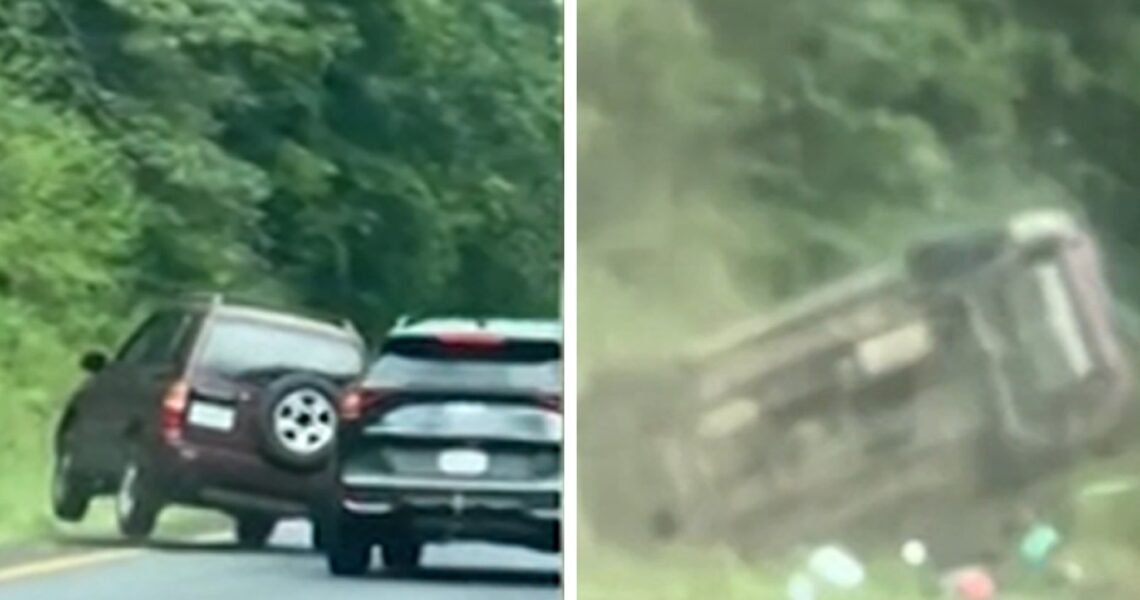 Driver Recklessly Tries to Pass, Flips Car in Massive Accident Video